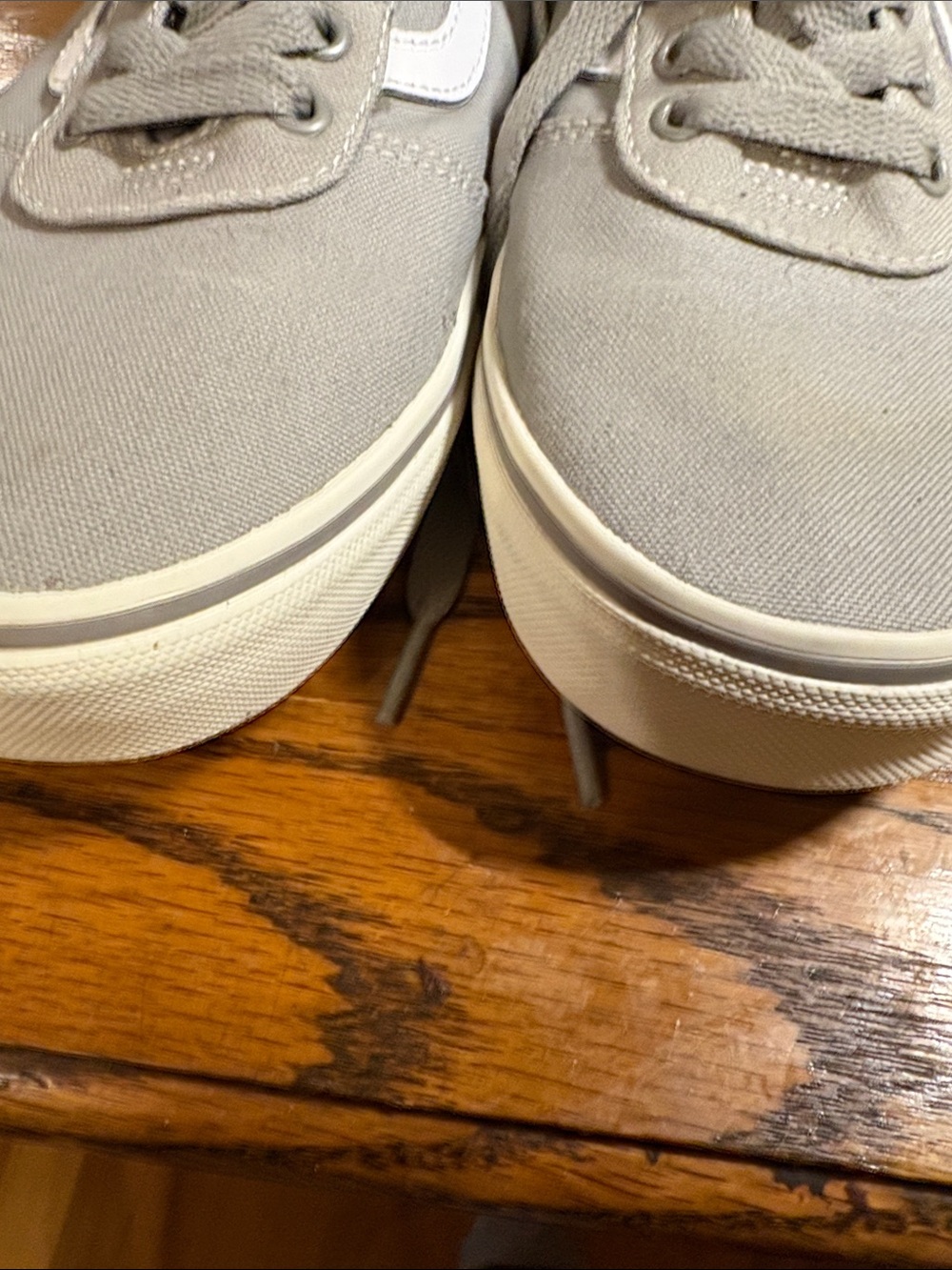 Vans Gray High-Top Canvas Sneakers with White Side Stripe - Picture 6 of 8